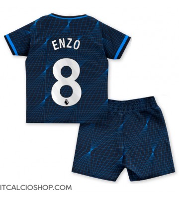 Chelsea Enzo Fernandez #8 Seconda Maglia Bambino 2023-24 Manica Corta (+ Pantaloni corti)